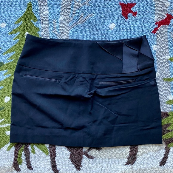 NWT$238 DEVELOPMENT by PHLLIP LIM Black Mini Skirt 4 Satin Ribbon Accent - Picture 2 of 5